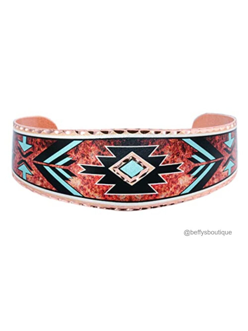 Copper Cuff Bracelet Arrowhead Tribal Unisex Handmade Jewelry